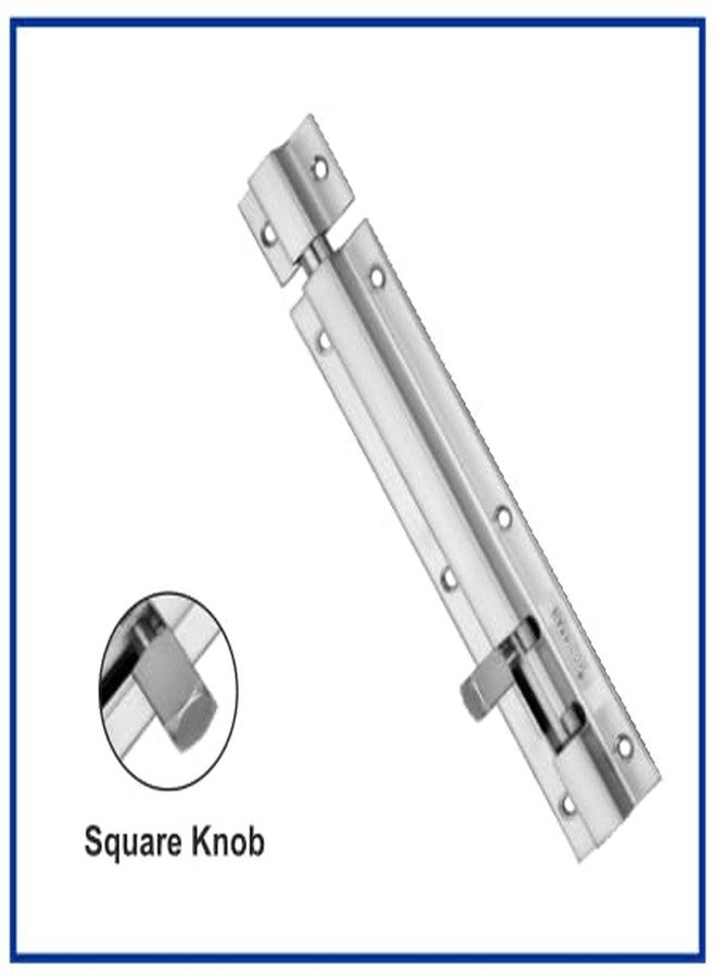 Harrison 0810 Steel Tower Bolt 4 Inch with Square Knob | Tower Bolt for Main Door, Bathroom | Kundi Door Latch for Bedroom | Chitakni, Tower Bolt for Home,Offices Doors,Windows (SS Finish, Pack of 2) - Image 4